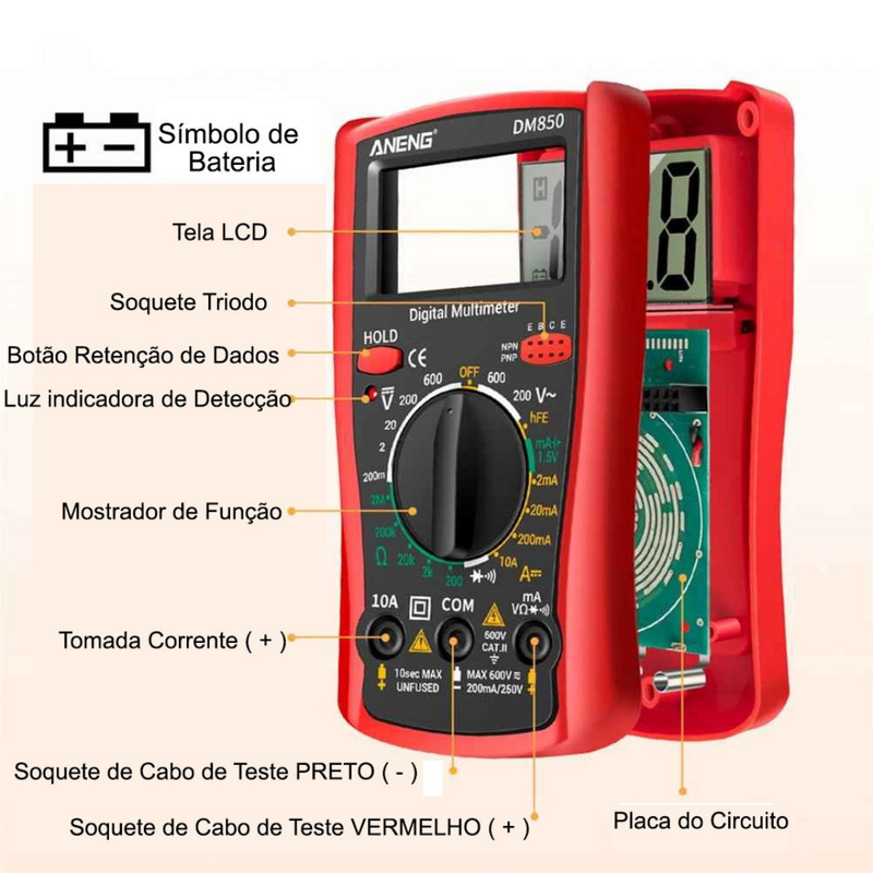 Multímetro Digital dm850 2000 - Multex II