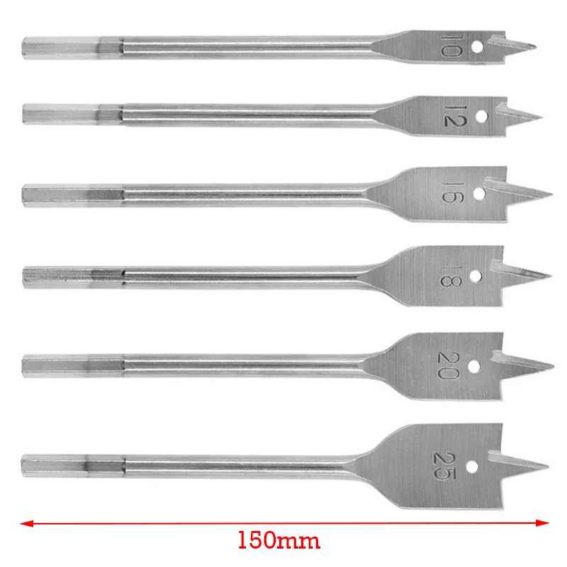 Kit Broca Chata 10 - 25 mm 6 Peças - SixFlat