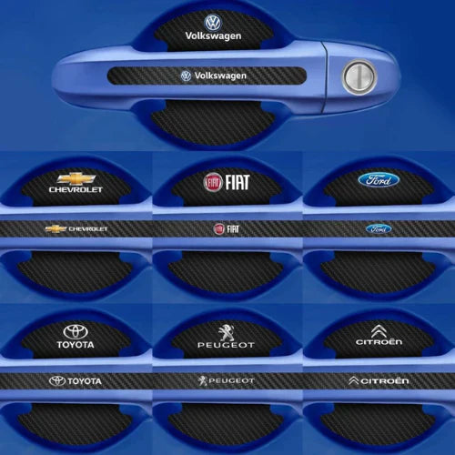 (8 Peças Para 4 Portas) Protetor De Maçaneta Para Porta do Carro Personalizado Anti Arranhões e Sujeira - MaxFiber™