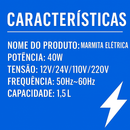 Marmita Elétrica Portátil Bivolt – Aqueça sua comida onde estiver
