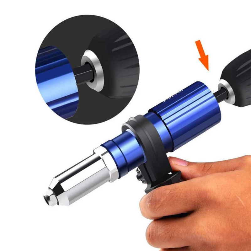 Rebitador Elétrico Adaptado em Parafusadeira e Furadeira - Nacelo