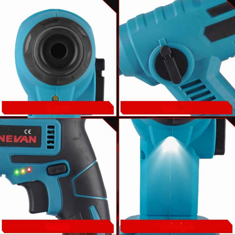 Martelo e Furadeira de Impacto Elétrico sem Fio - Delone