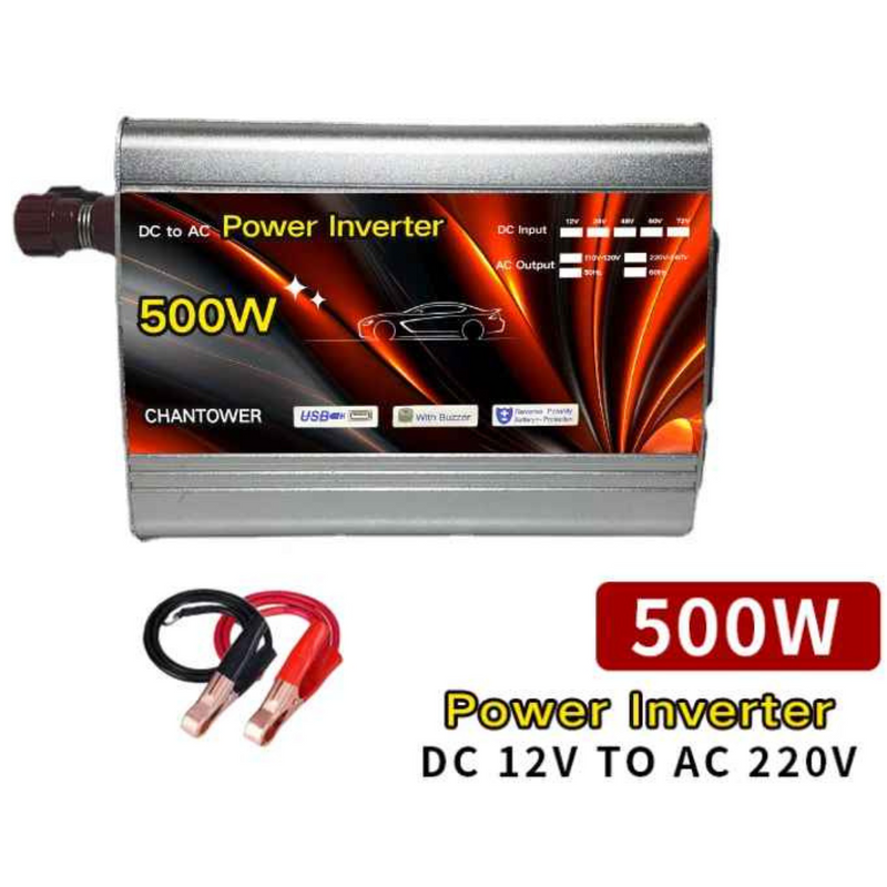 Transformador de Tensão Portátil Inversor Solar 12v 220v para Carro - TensForce