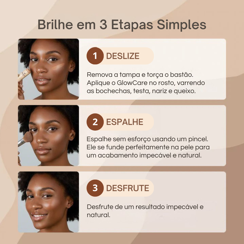 GlowCare™ - Base Facial em Bastão