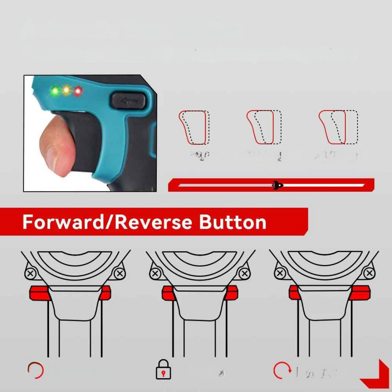 Martelo e Furadeira de Impacto Elétrico sem Fio - Delone