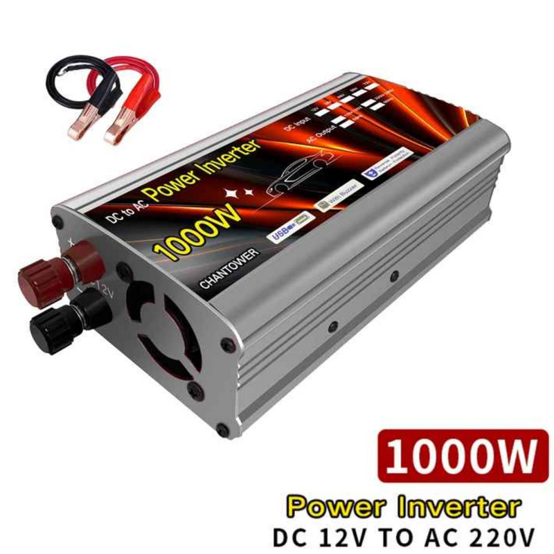 Transformador de Tensão Portátil Inversor Solar 12v 220v para Carro - TensForce