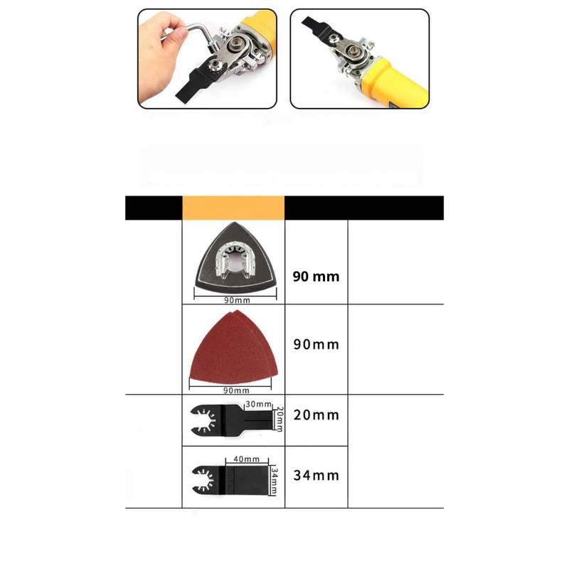 Conjunto Adaptador Lâmina Corte Oscilante - Griptor