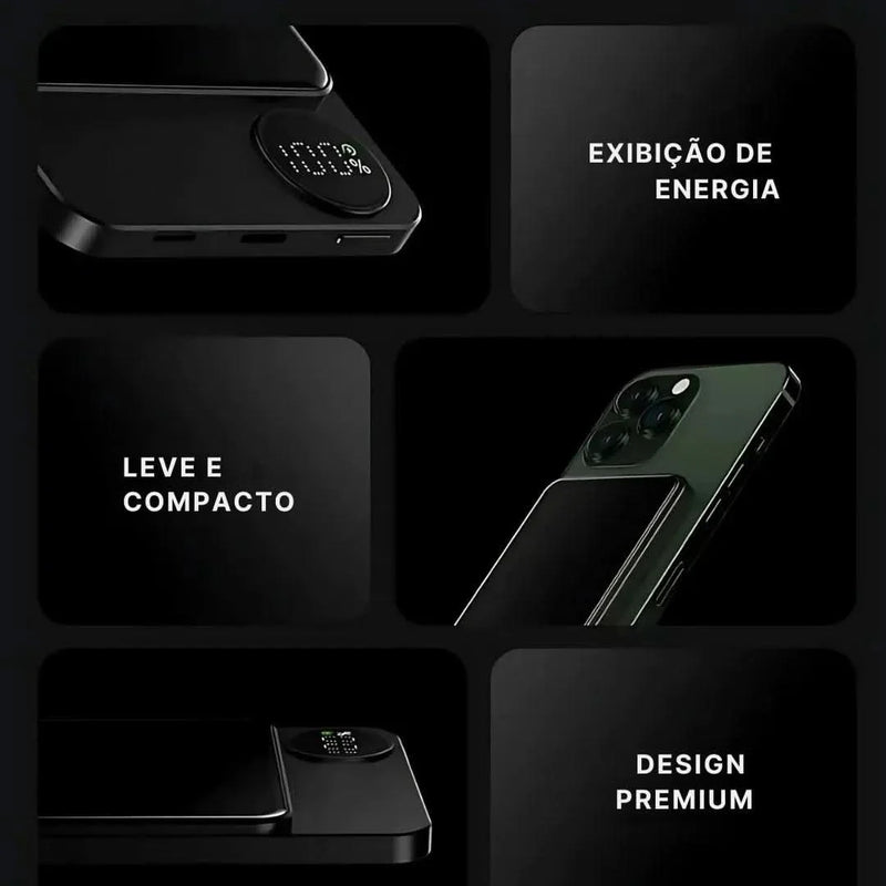 Carregador Portátil por Indução Sem Fio – Innova Fácil