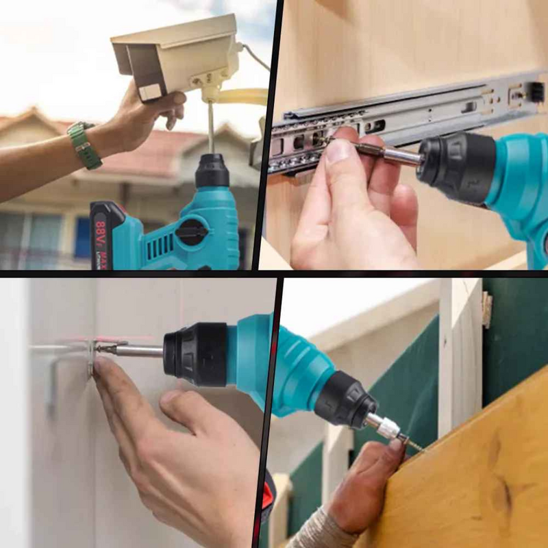 Martelo e Furadeira de Impacto Elétrico sem Fio - Delone