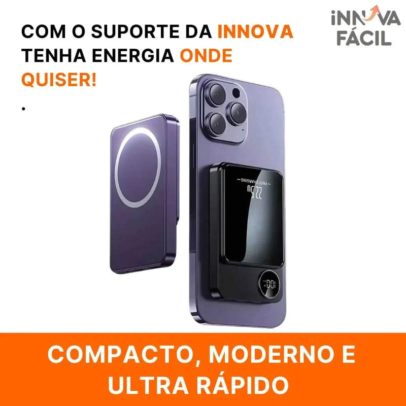 Carregador Portátil por Indução Sem Fio – Innova Fácil