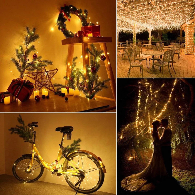 Fio de Fada em Corda com Energia Solar - Pisca Pisca NATALY