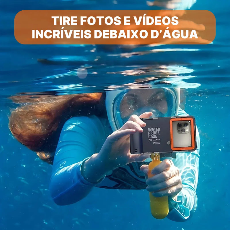 Capa de Mergulho A Prova D'Agua Shellbox IP68 para Celular até 6,9" | Innova Fácil