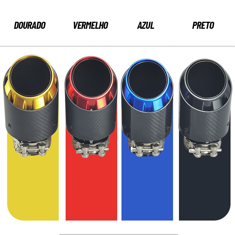 Carbo3Tech™ Ponteira de Escapamento SUMSOO Club do Auto