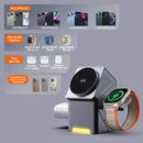 Carregador 3 em 1 com Carregamento Rápido de 15W para iPhone, Apple Watch e AirPods | Innova Fácil