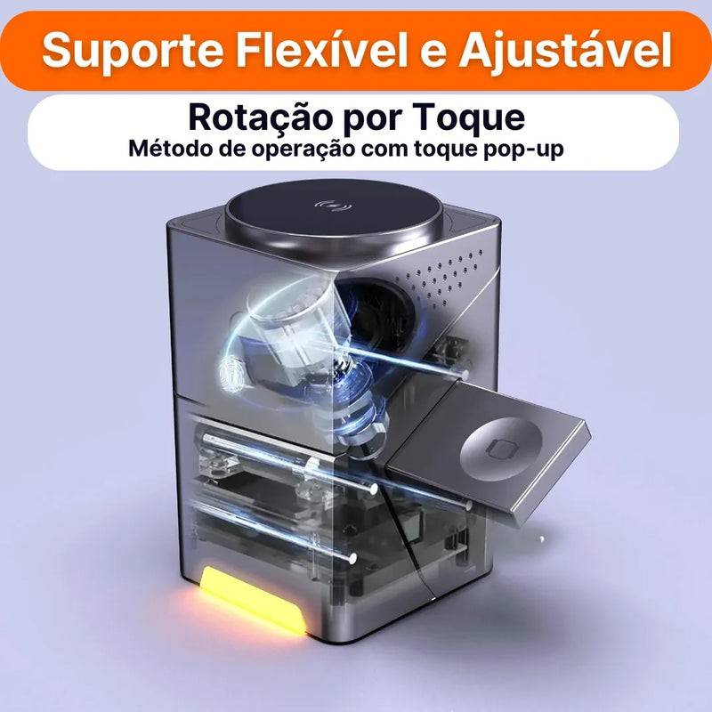 Carregador 3 em 1 com Carregamento Rápido de 15W para iPhone, Apple Watch e AirPods | Innova Fácil