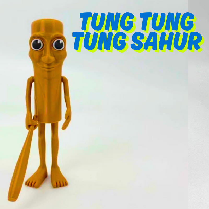 Bonecos Meme 3D Tung Sahur, Tralalero Tralala e Bombardino Crocodile