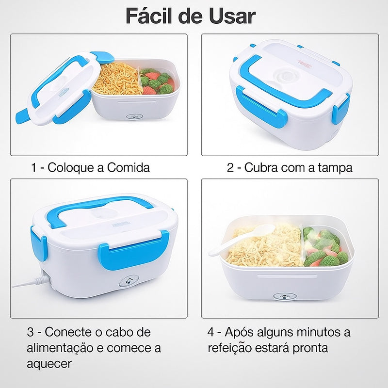 Marmita Elétrica Portátil Bivolt – Aqueça sua comida onde estiver