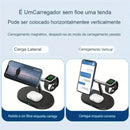 Estação De Carregamento Magnético Rápido 3 Em 1 Para iPhone, Apple Watch E AirPods | Innova Fácil