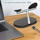 Estação De Carregamento Magnético Rápido 3 Em 1 Para iPhone, Apple Watch E AirPods | Innova Fácil