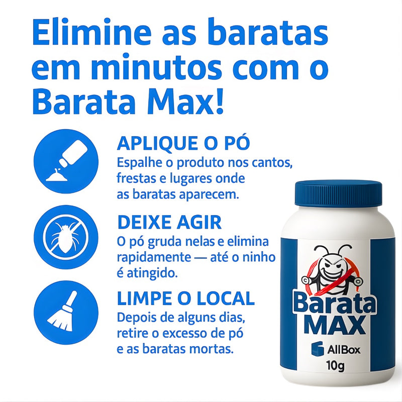 Barata Max | Mata-Baratas Rápido e Eficaz