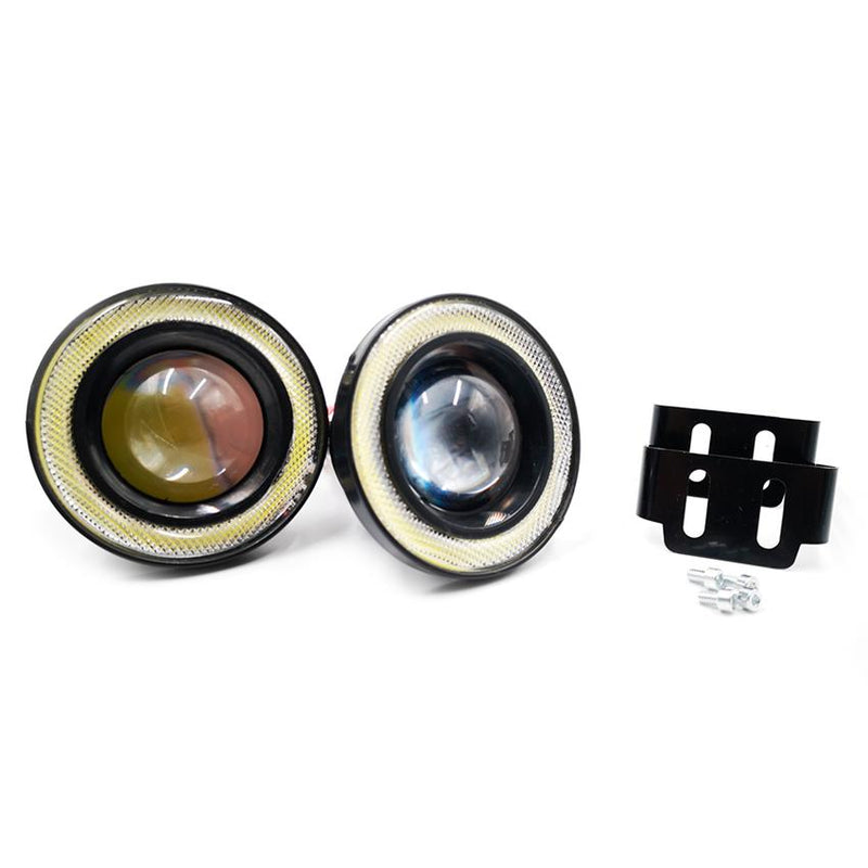 Farol de Milha Universal Angel Eyes Prova D'água - 2 Pçs