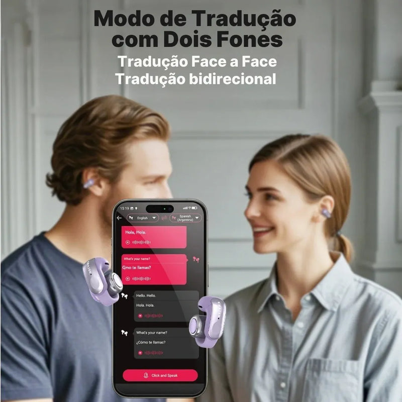 Fone Bluetooth Erazer XF28 PRO com Tradução em Tempo Real + Power Bank Grátis | Innova Fácil