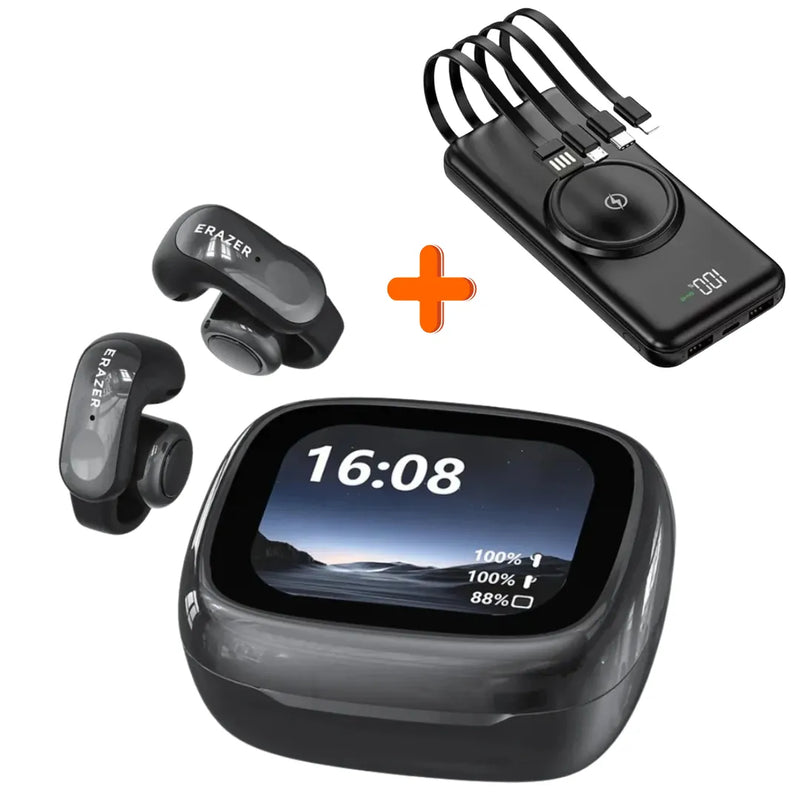 Fone Bluetooth Erazer XF28 PRO com Tradução em Tempo Real + Power Bank Grátis | Innova Fácil