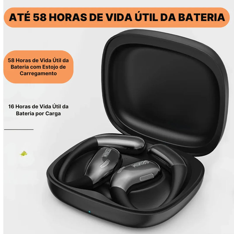 Fone Bluetooth Esportivo Miniso x28, Bluetooth 5.4 e Design Aberto | Innova Fácil