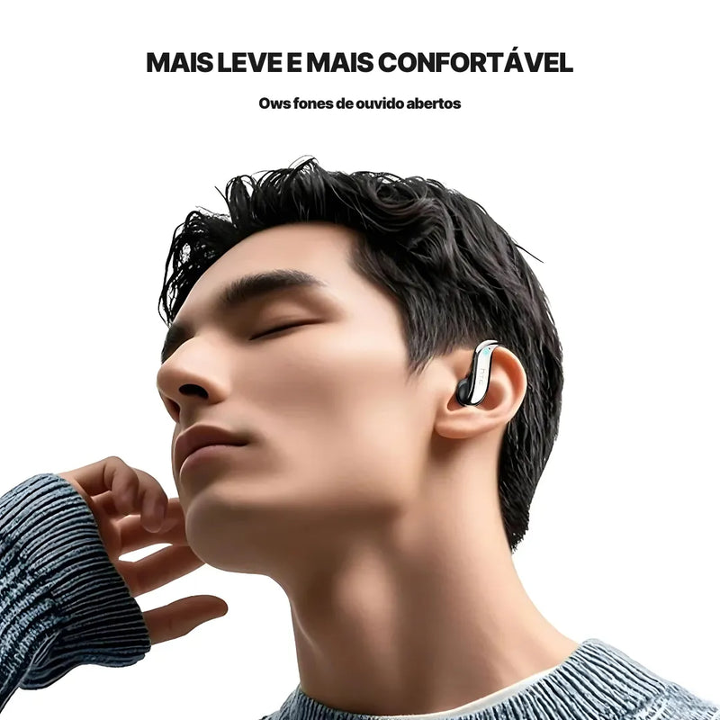 Fone Bluetooth HTC23 com Tradução por App, Som Envolvente e Controle Touch | Innova Fácil