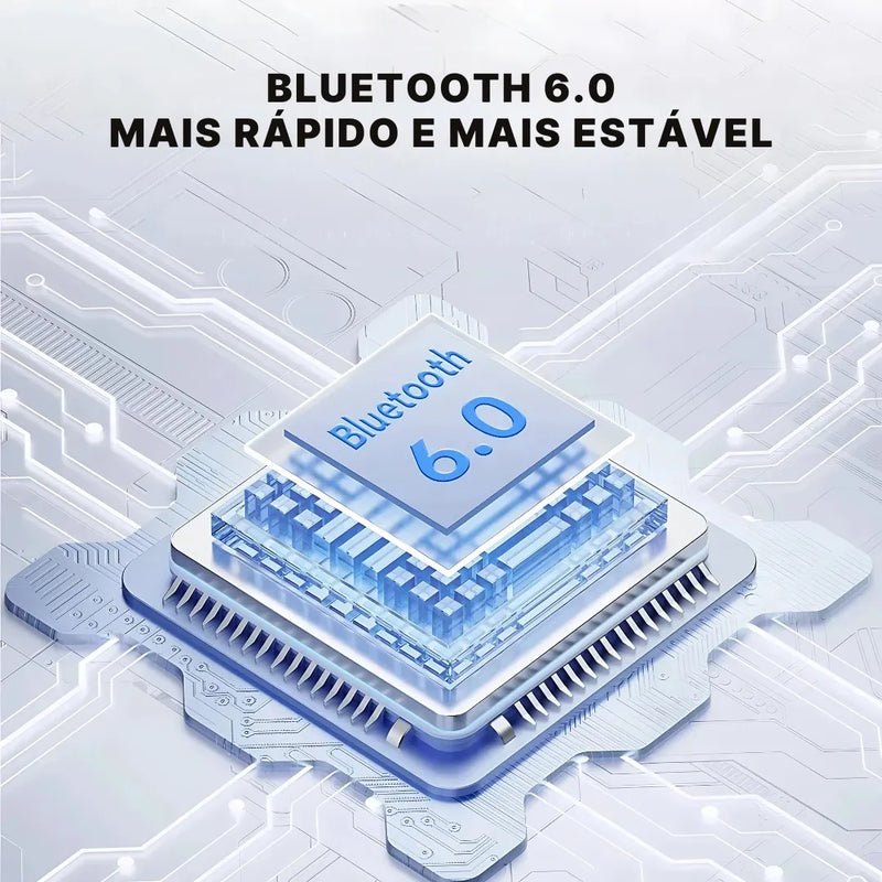 Fone Bluetooth Tradutor HTC20 com IA, ENC e Toque Inteligente | Innova Fácil