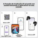 Fone Bluetooth Tradutor HTC20 com IA, ENC e Toque Inteligente | Innova Fácil