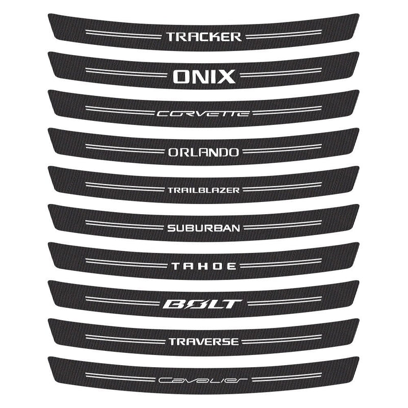 Protetor de Soleira Porta-Malas Anti-risco Premium Modelos Chevrolet