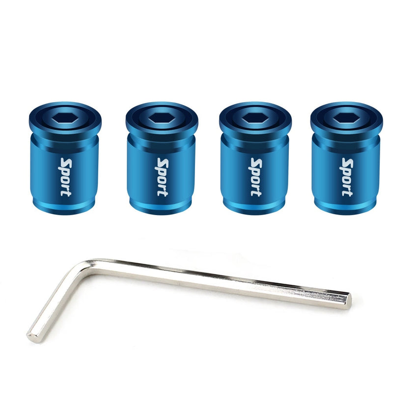 Tampa de Válvula para Pneu Anti Furto de Liga de Zinco - 4 pcs