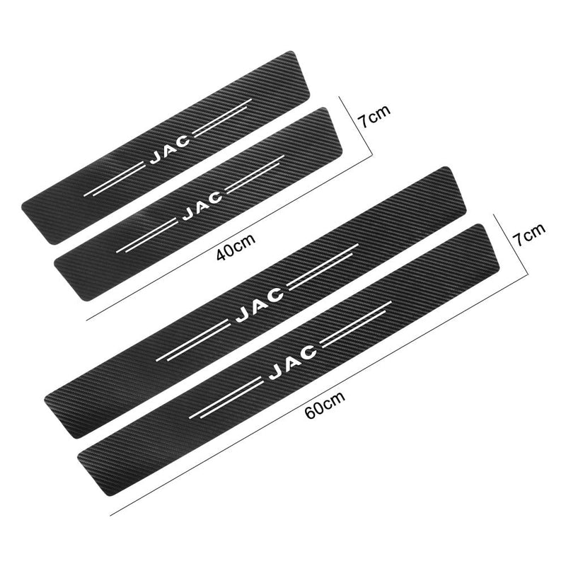Kit Protetor de Soleira Anti-risco Carbono Premium JAC - 4 pcs