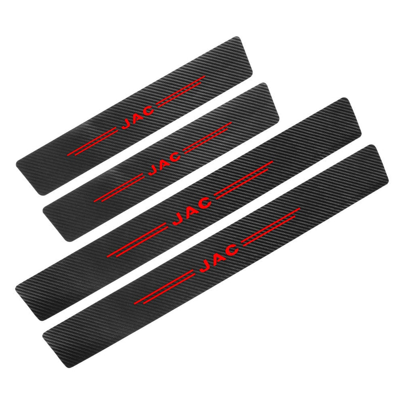 Kit Protetor de Soleira Anti-risco Carbono Premium JAC - 4 pcs
