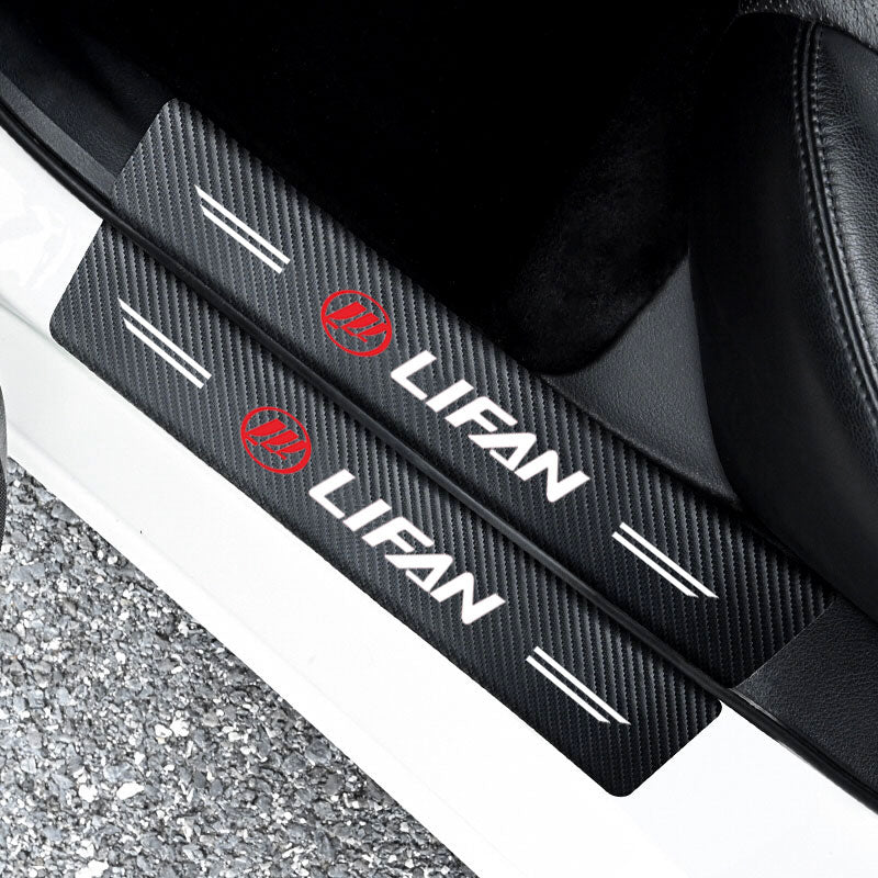 Kit Protetor de Soleira Anti-risco Carbono Premium Lifan - 4 pcs