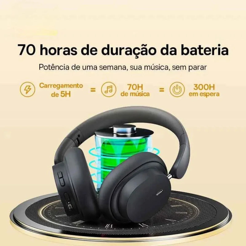 Headphones Bluetooth Over-Ear HarmonyMax – 70h de Bateria | Innova Fácil