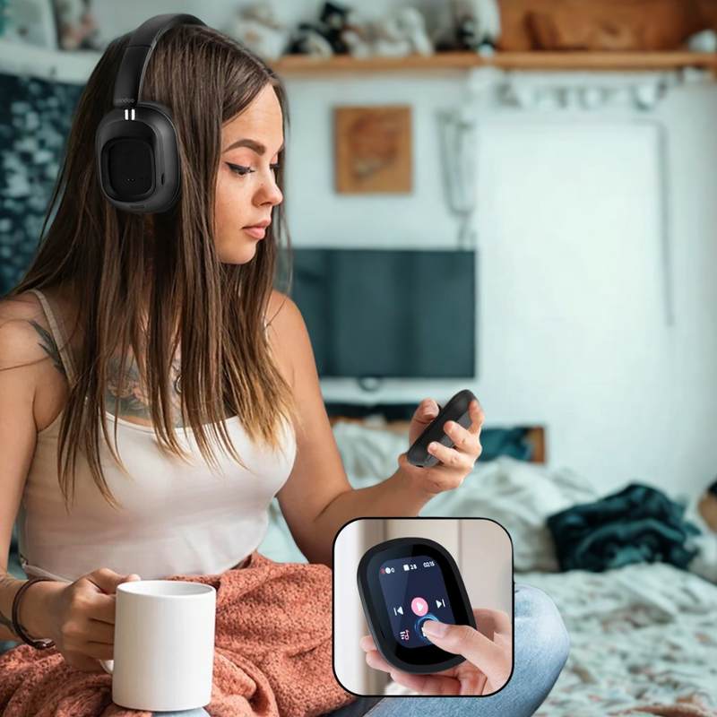 Headset Bluetooth Siindoo com Cancelamento de Ruído Ativo e Tela LED Touch | Innova Fácil