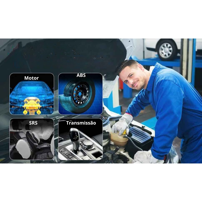 Scanner Ferramentas de Diagnóstico Automotivo Wireless OBD2 - Scancar