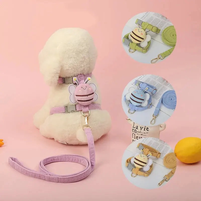 Peitoral + Coleira Borboletinha Pet