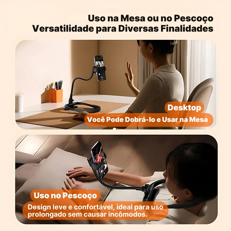 Suporte De Pescoço Flexível Para Celular Baseus ComfortJoy | Innova Fácil