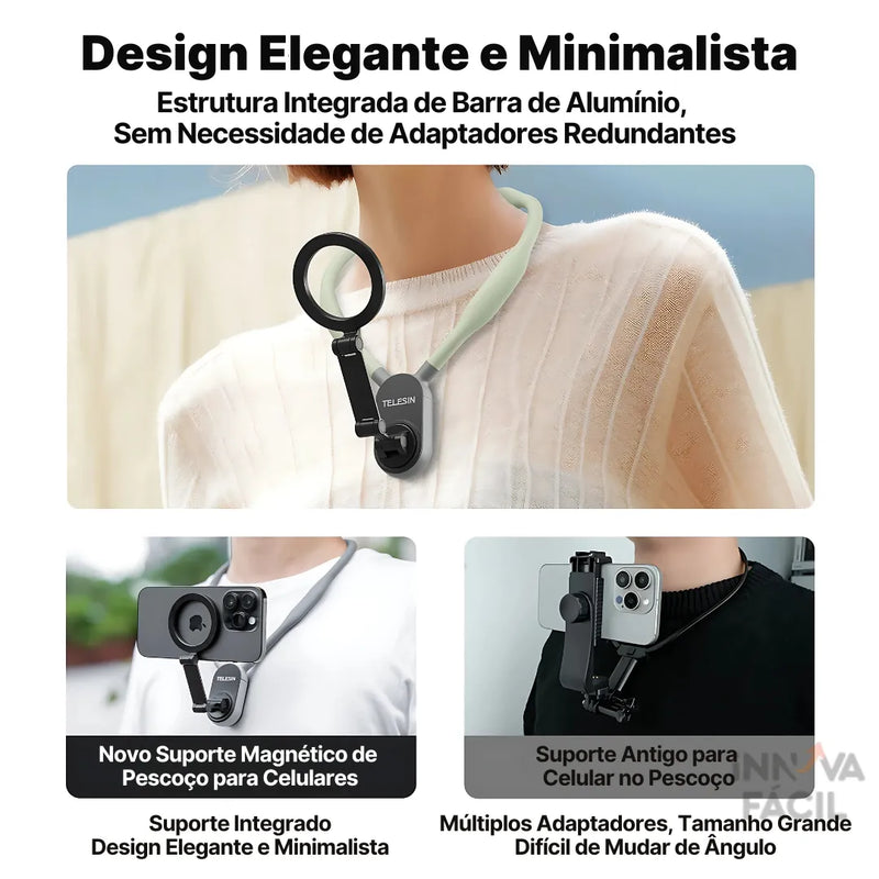 Suporte Magnético de Pescoço NeckMag Pro | Innova Fácil