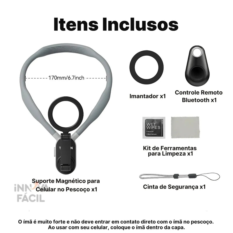 Suporte Magnético de Pescoço NeckMag Pro | Innova Fácil