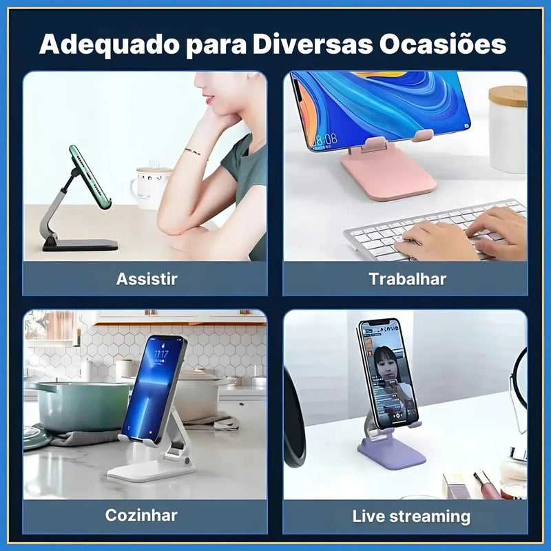 Suporte Multifuncional Portátil para Celular e Tablet - Innova Fácil