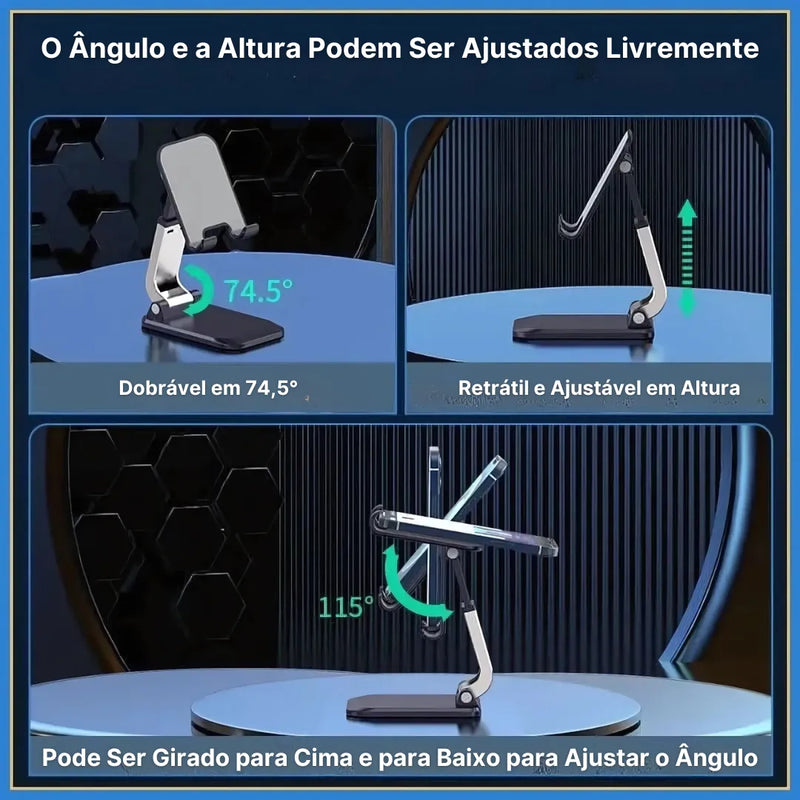 Suporte Multifuncional Portátil para Celular e Tablet - Innova Fácil