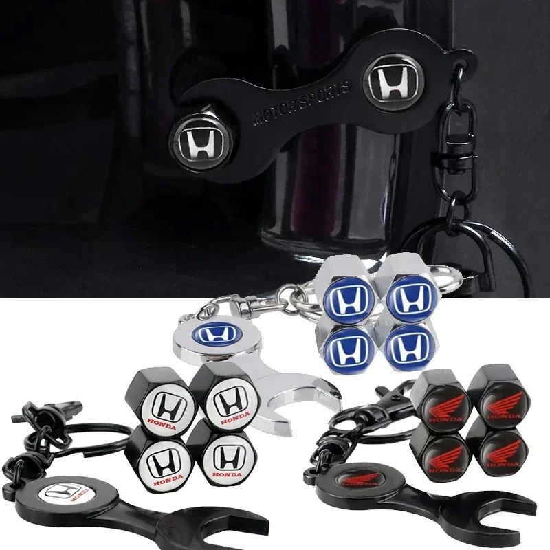 Tampas de Válvula com Chaveiro Club do Auto - Honda – 4 peças