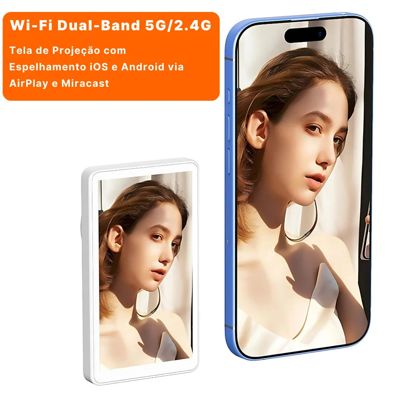 Tela Magnética De Selfie RK-X40 Com Espelhamento Sem Fio E Fixação Por Ímã | Innova Fácil