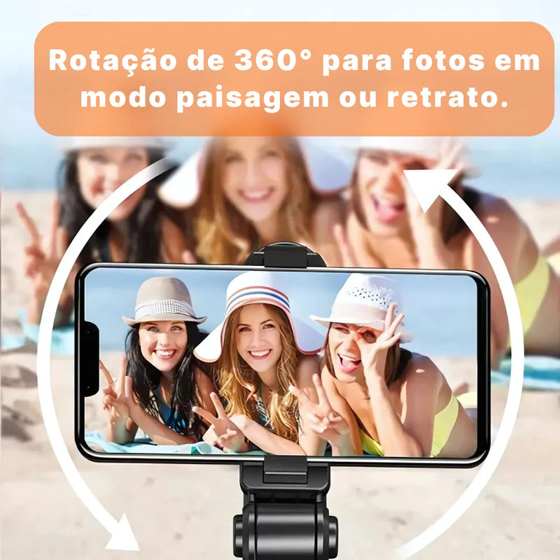 Tripé Pau De Selfie Bluetooth VistaGo Baseus Ajuste Telescópico E Rotação 360° | Innova Fácil