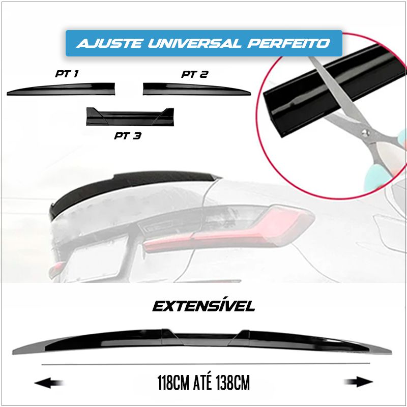 AeroPrime™ Aerofólio Esportivo Universal Flexível Premium