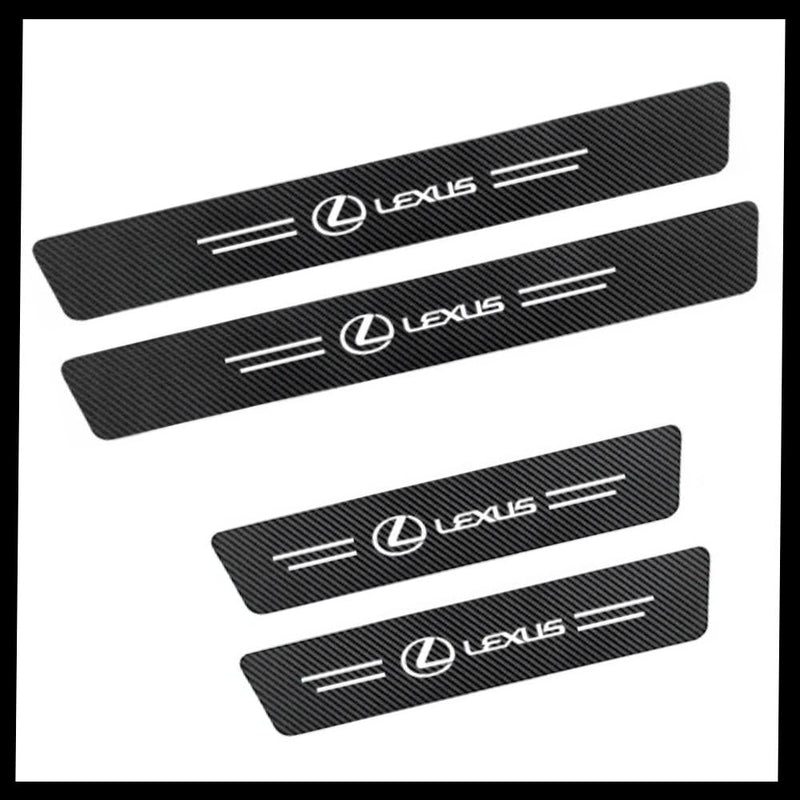 CarbonFilm™ Protetor de Soleira Anti-risco Premium - 4 Pçs